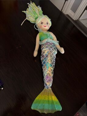 GANZ Iridescent Green-Purple Mermaid Plush Doll‎
